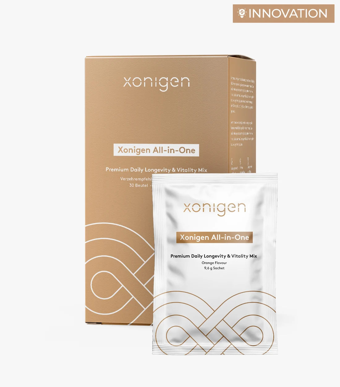 Xonigen All in One Verpackung und Sachet